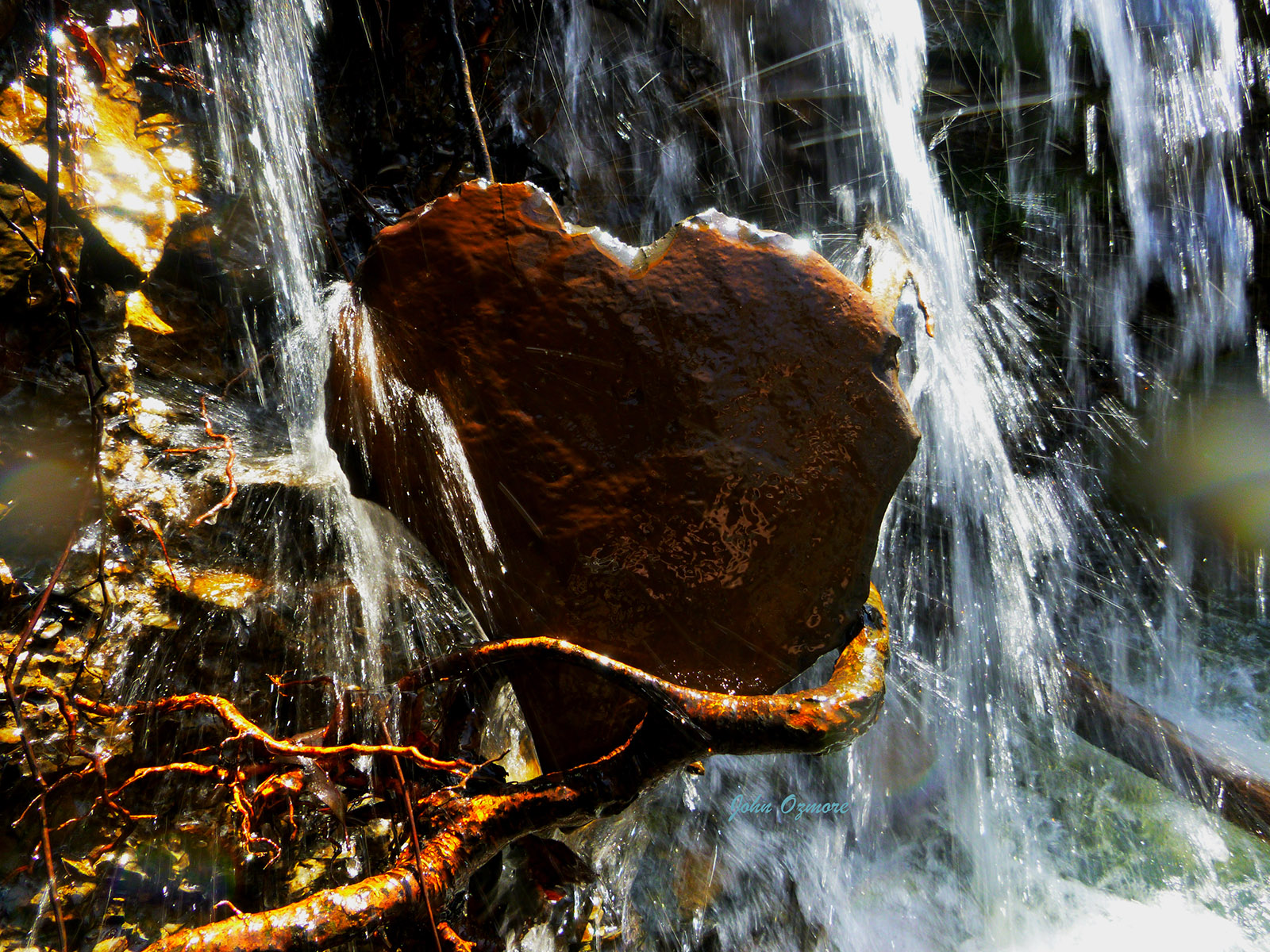 Heart of Gold on Waterfall